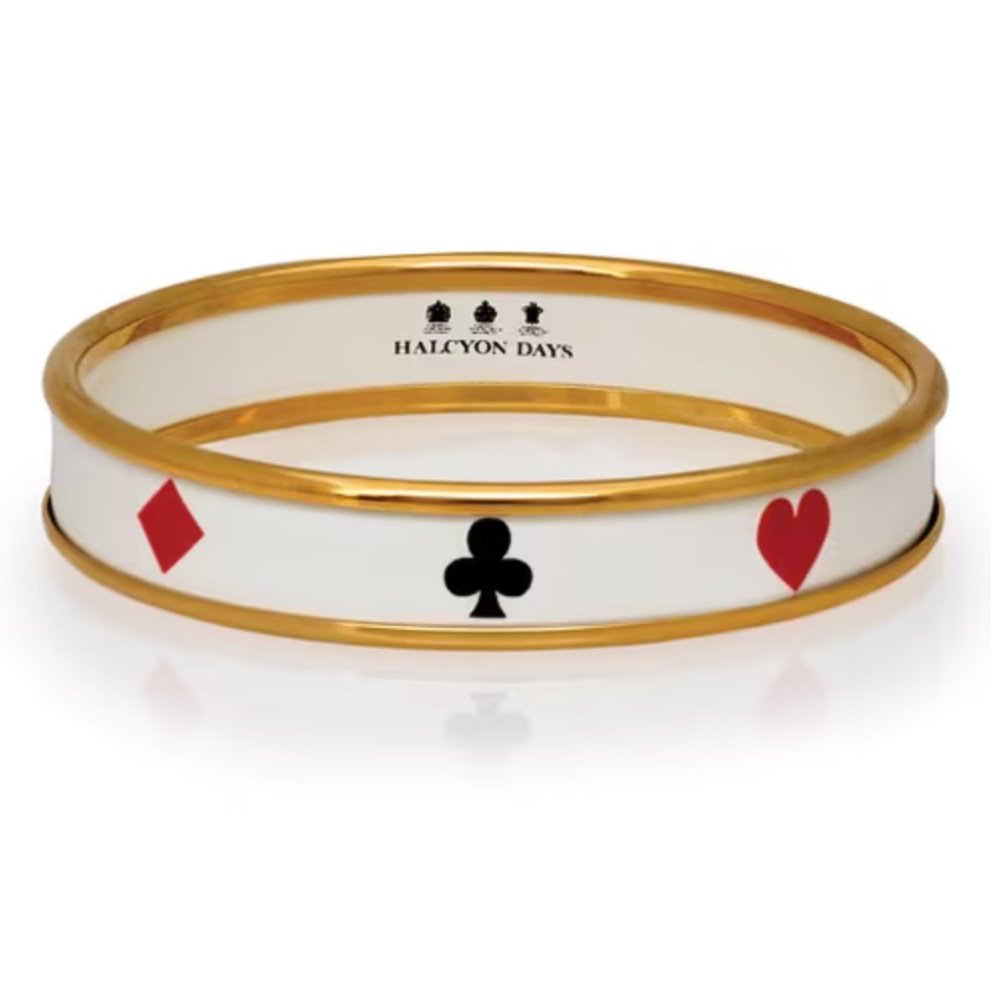 NEW Halcyon Days Deck of Cards on Rice Motif Bangle